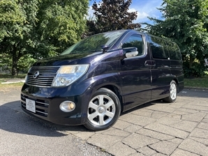 2008 NISSAN ELGRAND Black Highway Star 4WD 3.5L Automatic MPV Half Leather 8 Seater Rear Screen